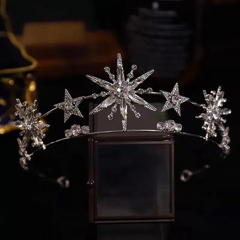 Elegant Silver Star Tiara